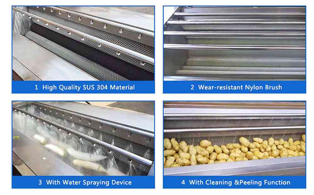 Fruit and Vegetable Brush Type Washing Machine_Henan Baixin Machinery